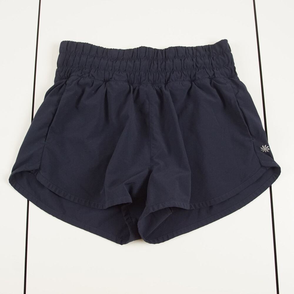 Athleta Run Free Navy Blue Lined 2.5" Shorts Girls Sz L / 12